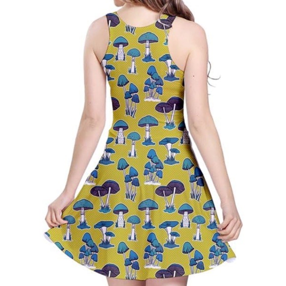 CowCow Yellow Mushroom Skater Dress - Picture 4 of 8